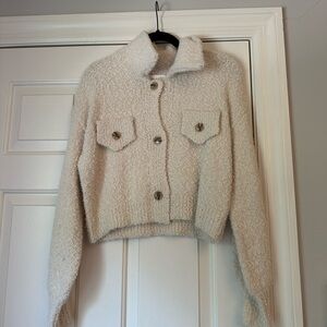 NWT Mable Ivory Fuzzy Sweater - Medium